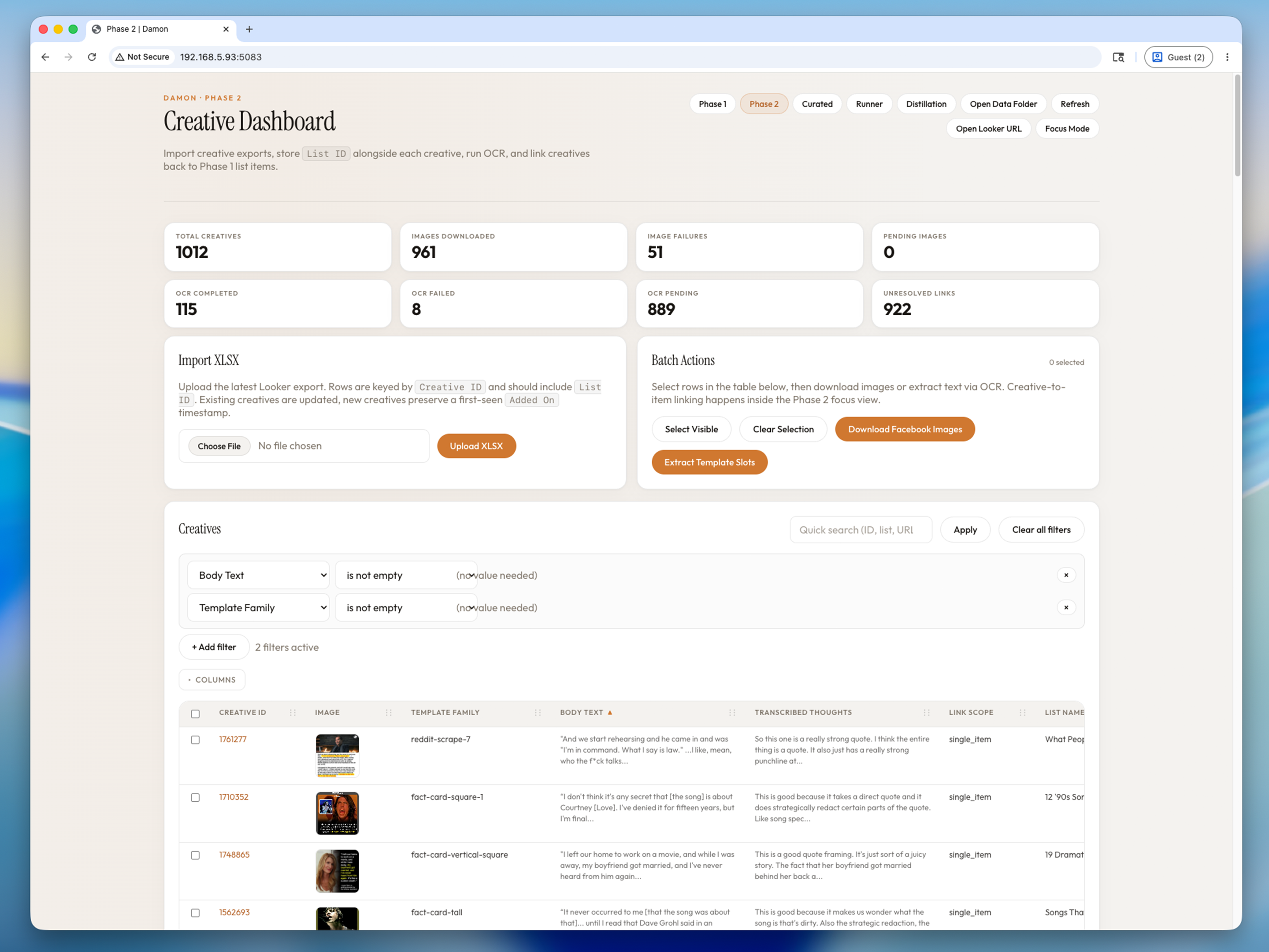Damon (AI Social Copy Generator)
